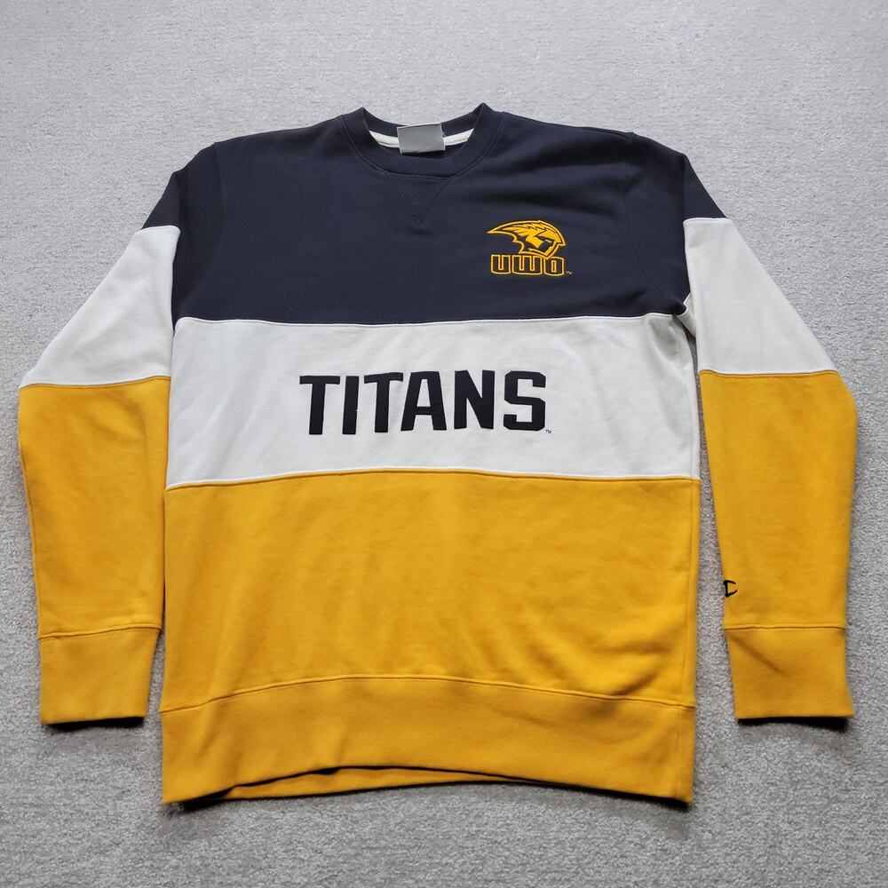 Champion UW Oshkosh Titans Colorblock Crewneck Sweatshirt Men’s Medium UWO